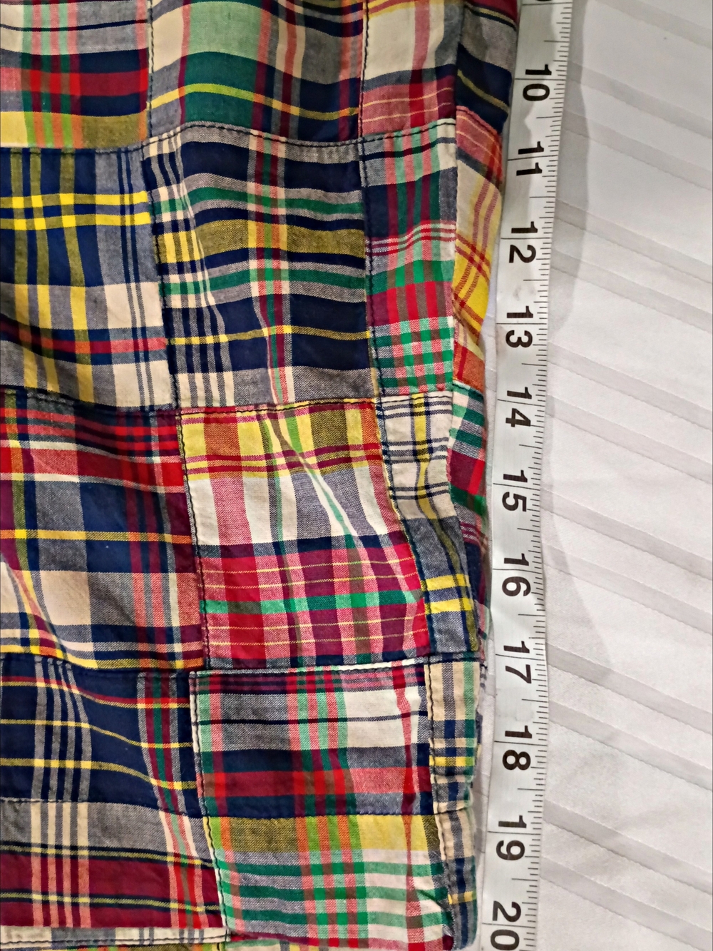 Polo Ralph Lauren Men's 38 Patchwork Madras Plaid Shorts 100% Cotton NWT - Picture 6 of 10